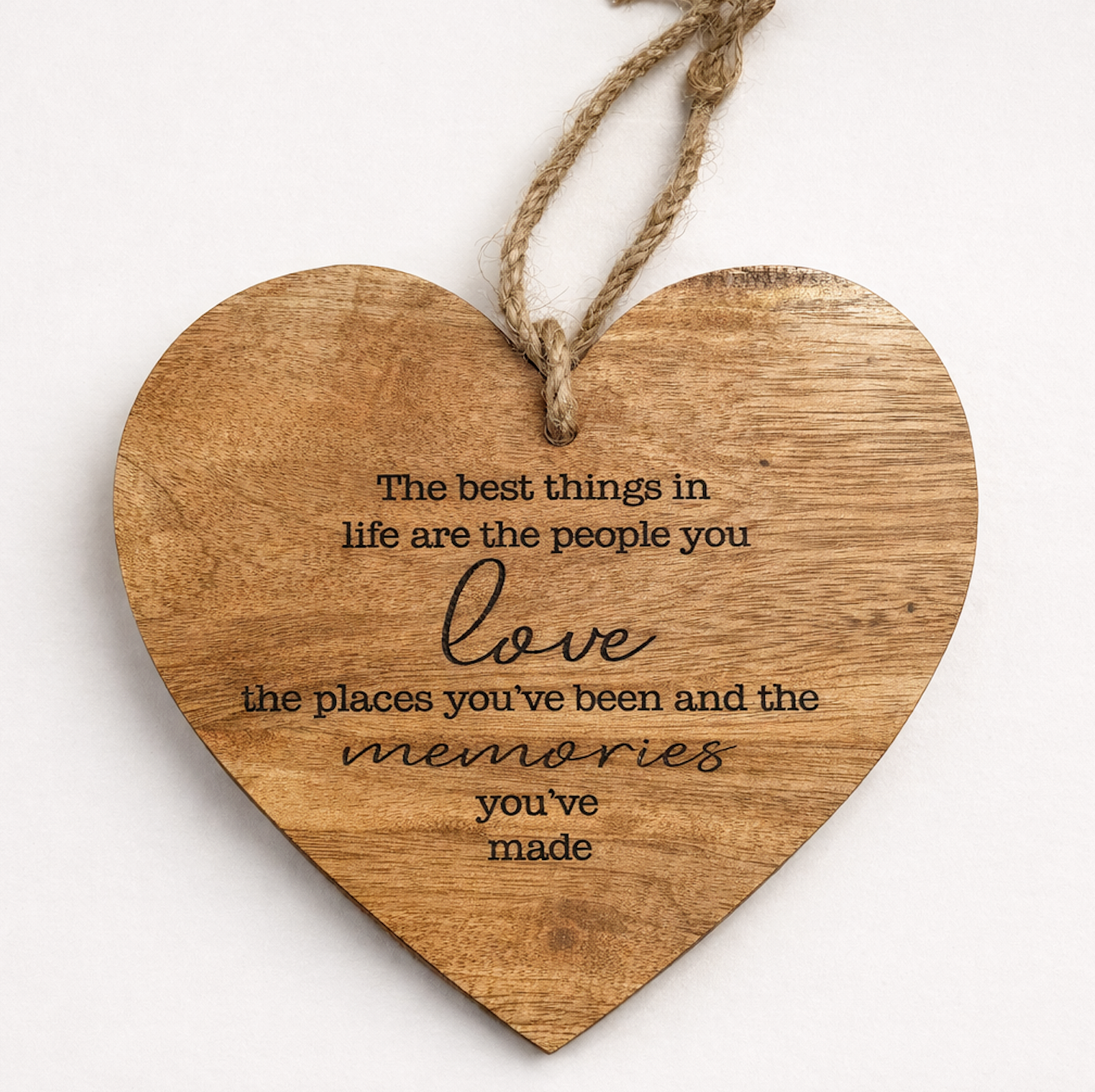 Sentimental Wooden Hanging Heart