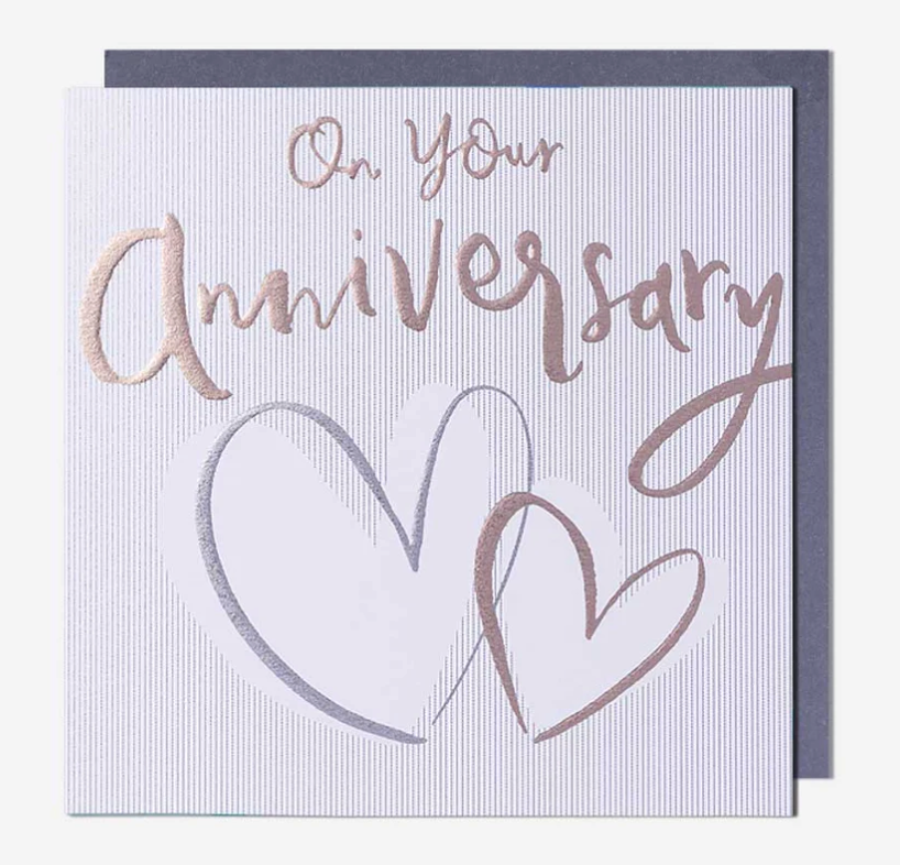 Two Hearts On You're Anniversary Card