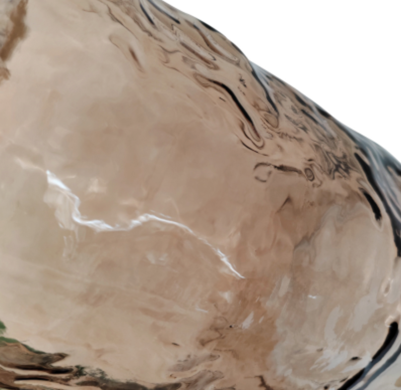 Tall Textured Glass Vase - Smoke Brown