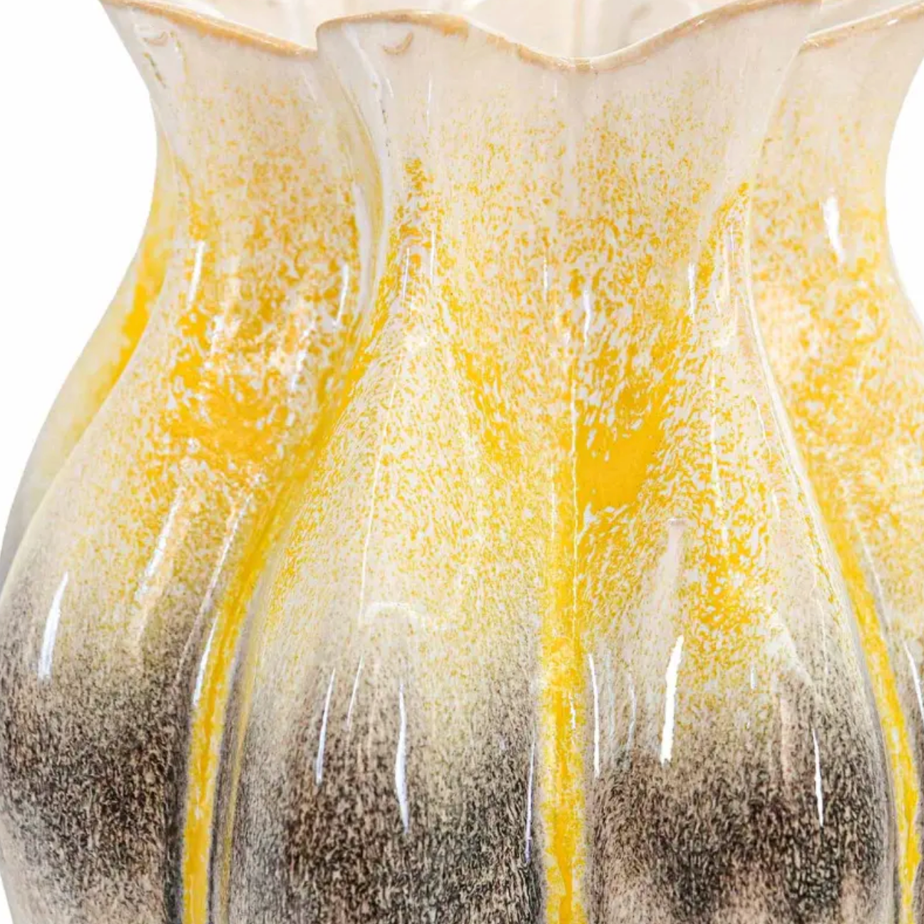 Reactive Glaze Sculptural Ceramic Vase