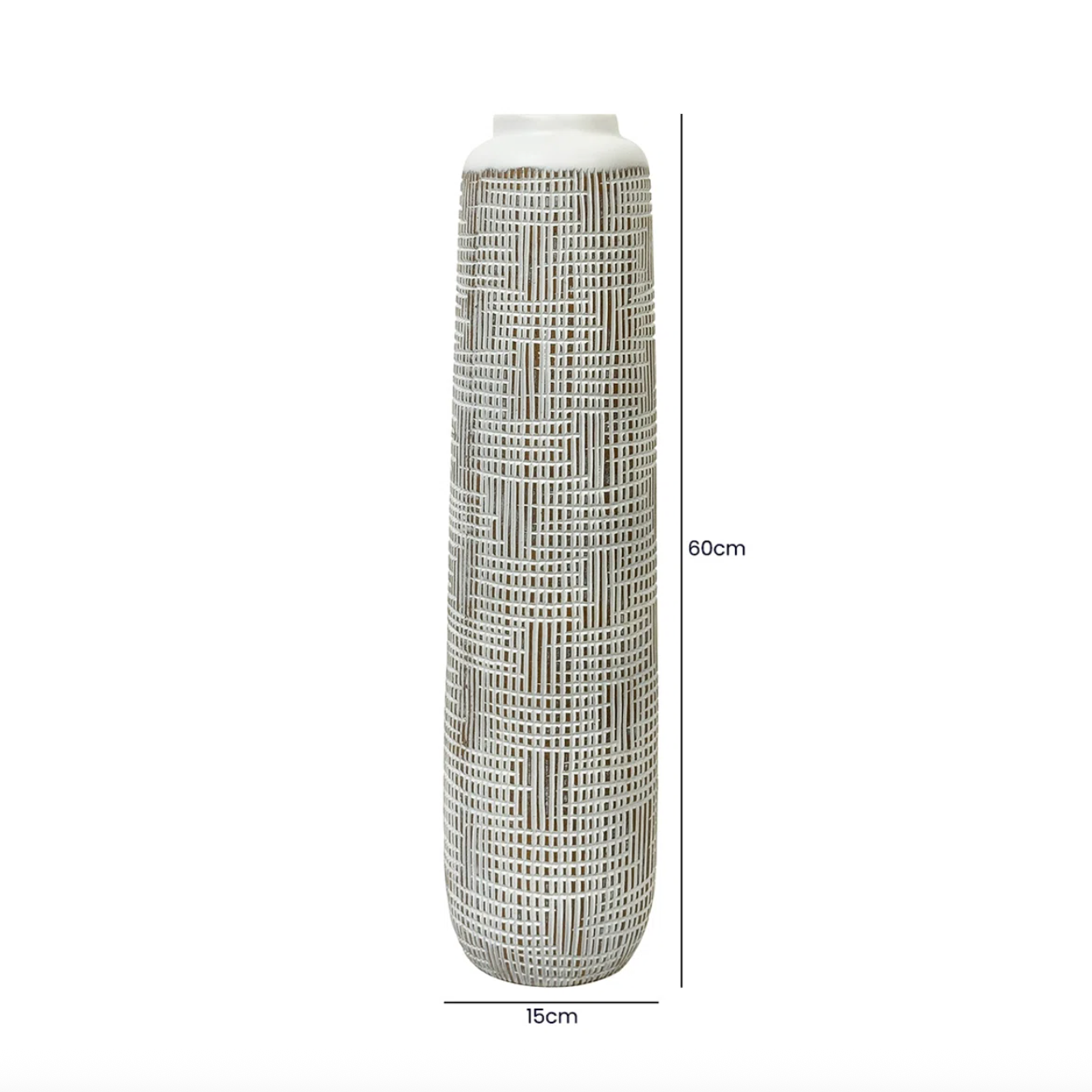 Textured Tall Polyresin Floor Vase | X-Large