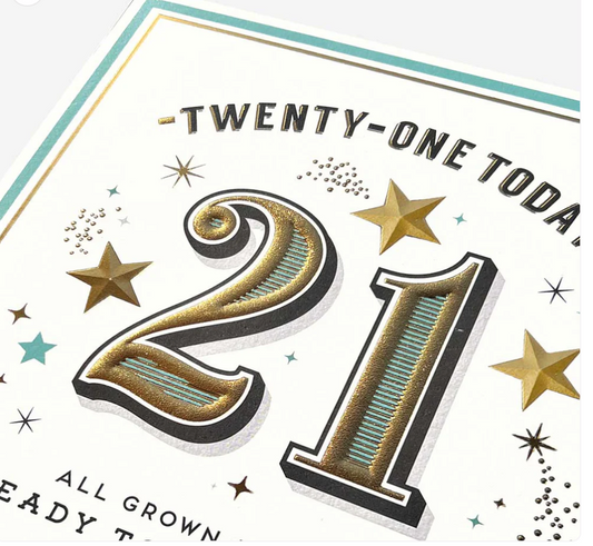 21 Today Ready To Partaaay! Card