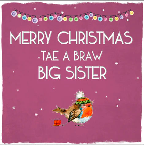 Merry Christmas Tae A Big Sister Card