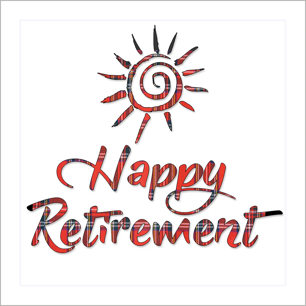 Happy Retirement Tartan Card