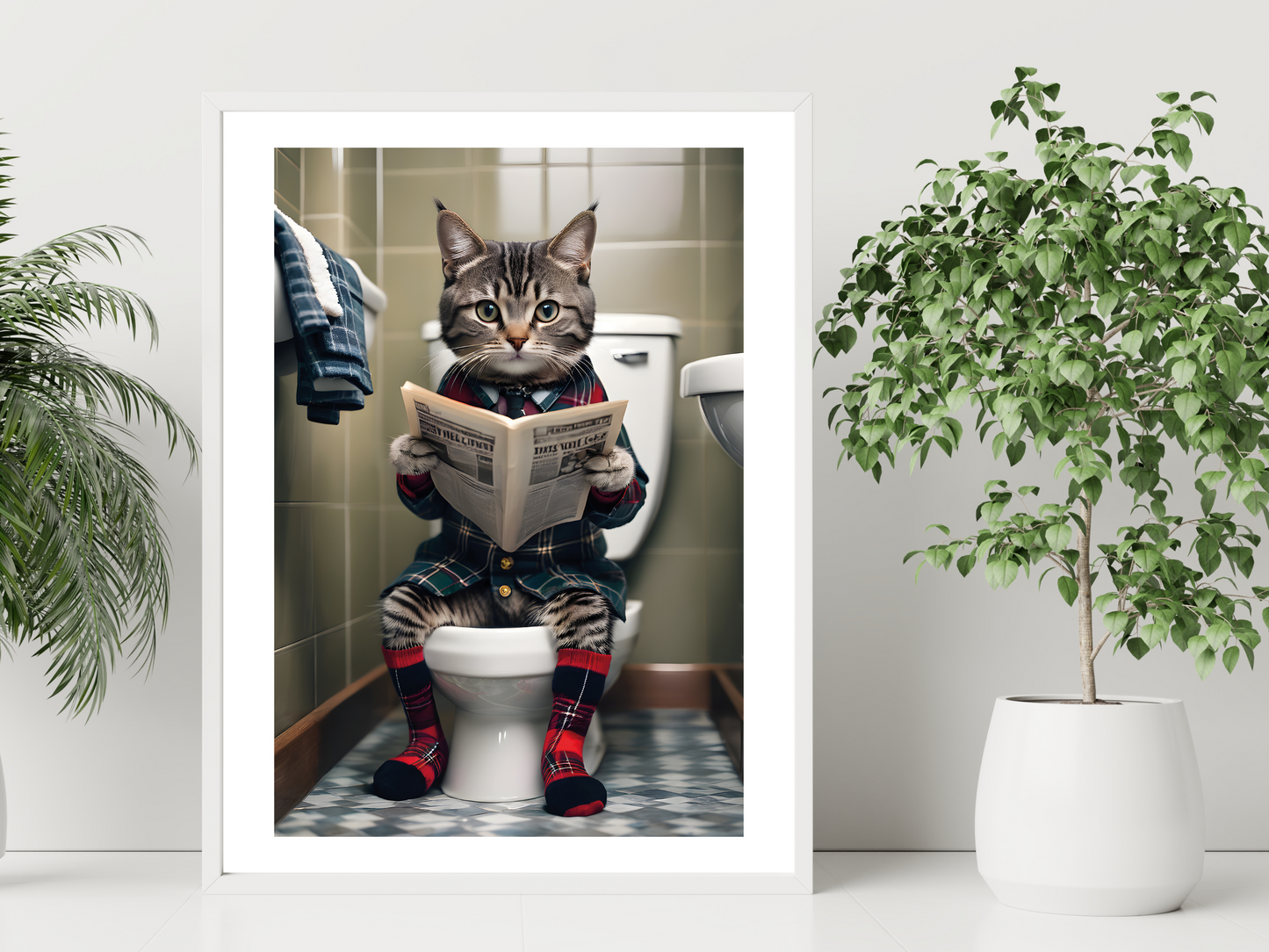 Tabby Cat On Toilet - Jacket