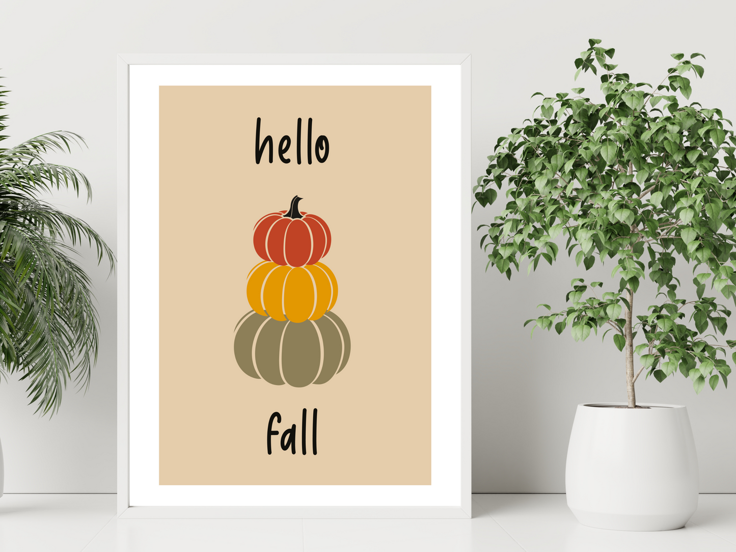 Hello Fall Autumn Print | Seasonal Wall Art