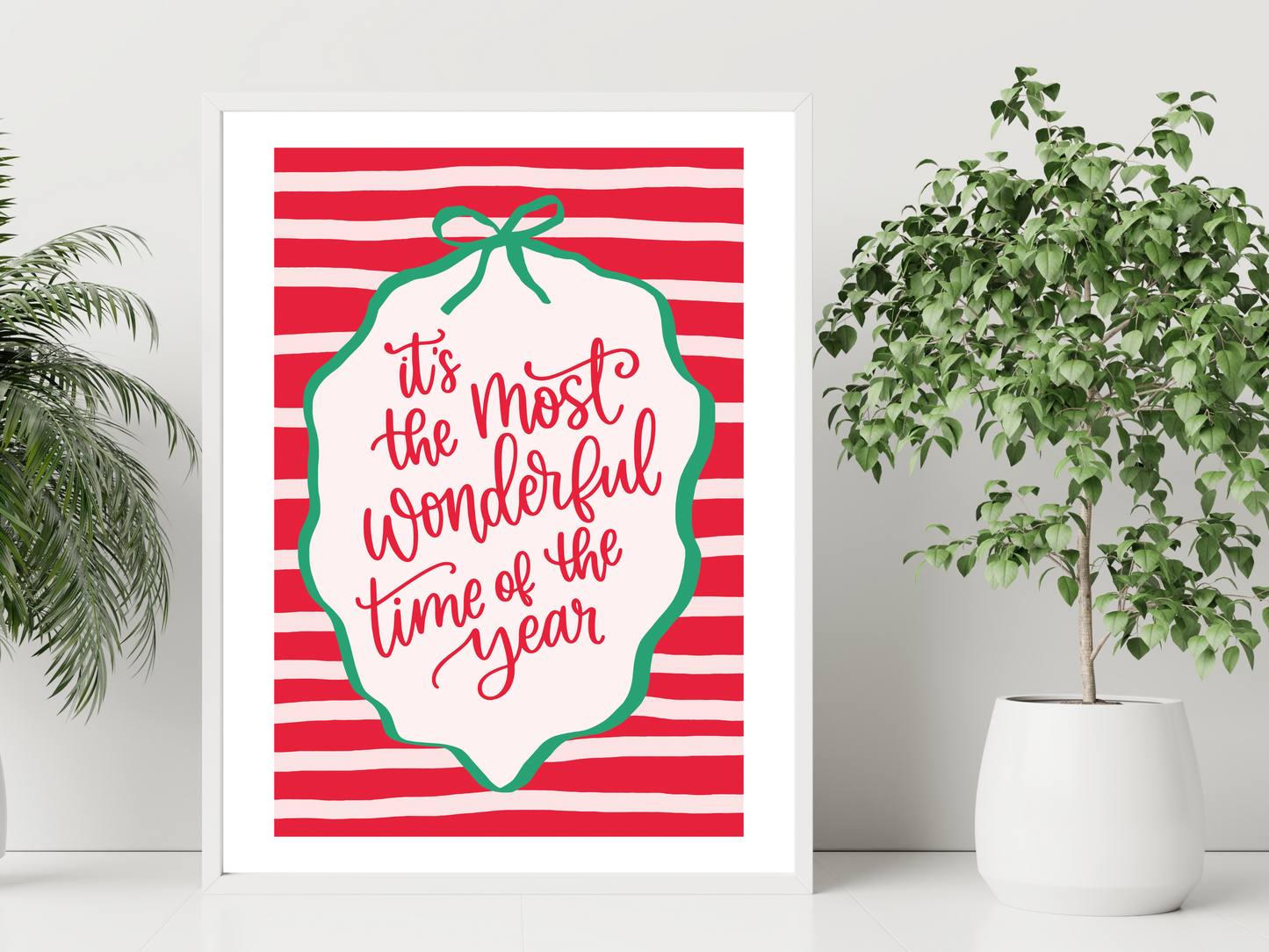 It's The Most Wonderful Time Of The Year Print | Festive Holiday Poster