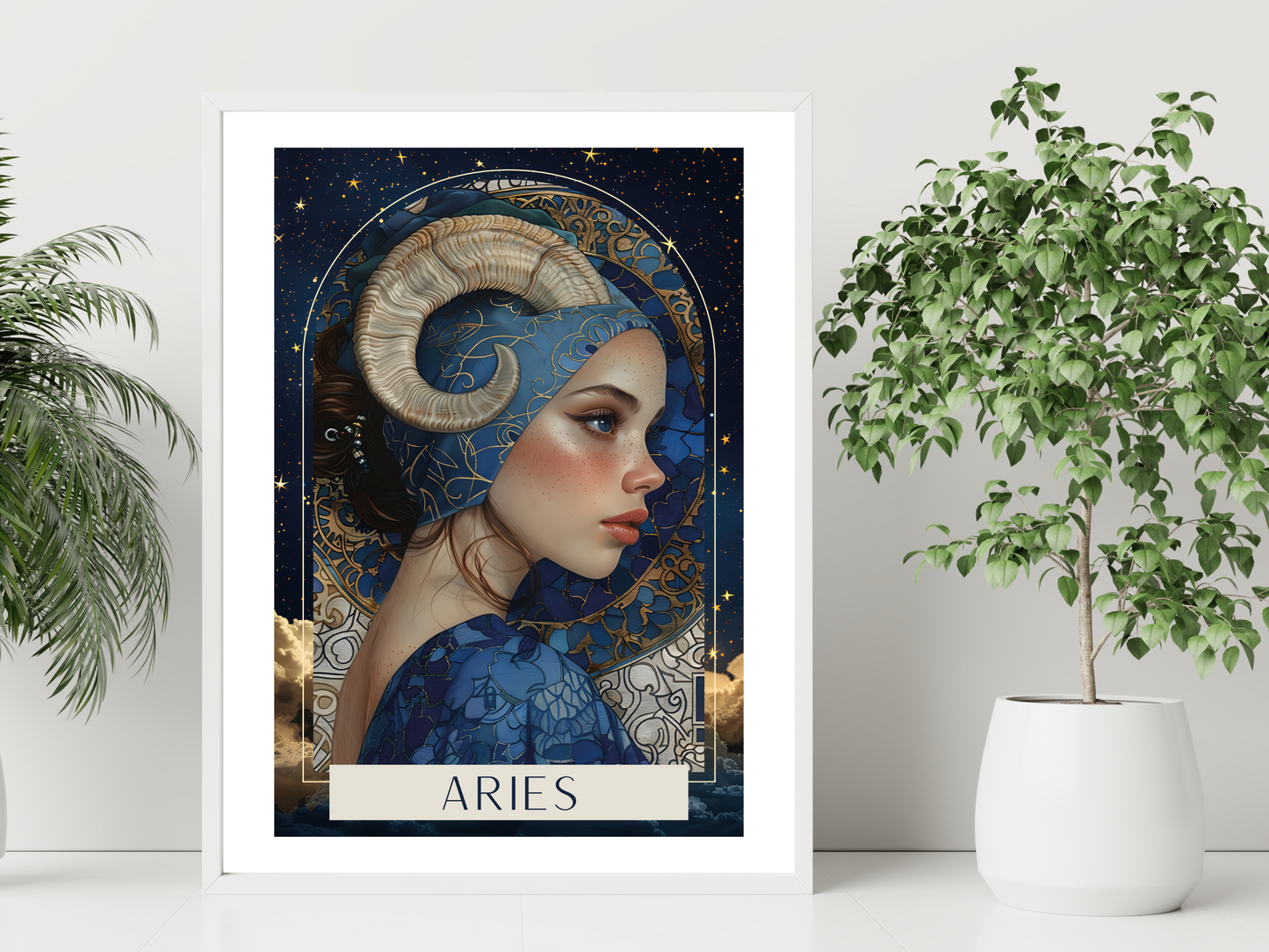 Aries Zodiac Tarot Print | Astrology Poster