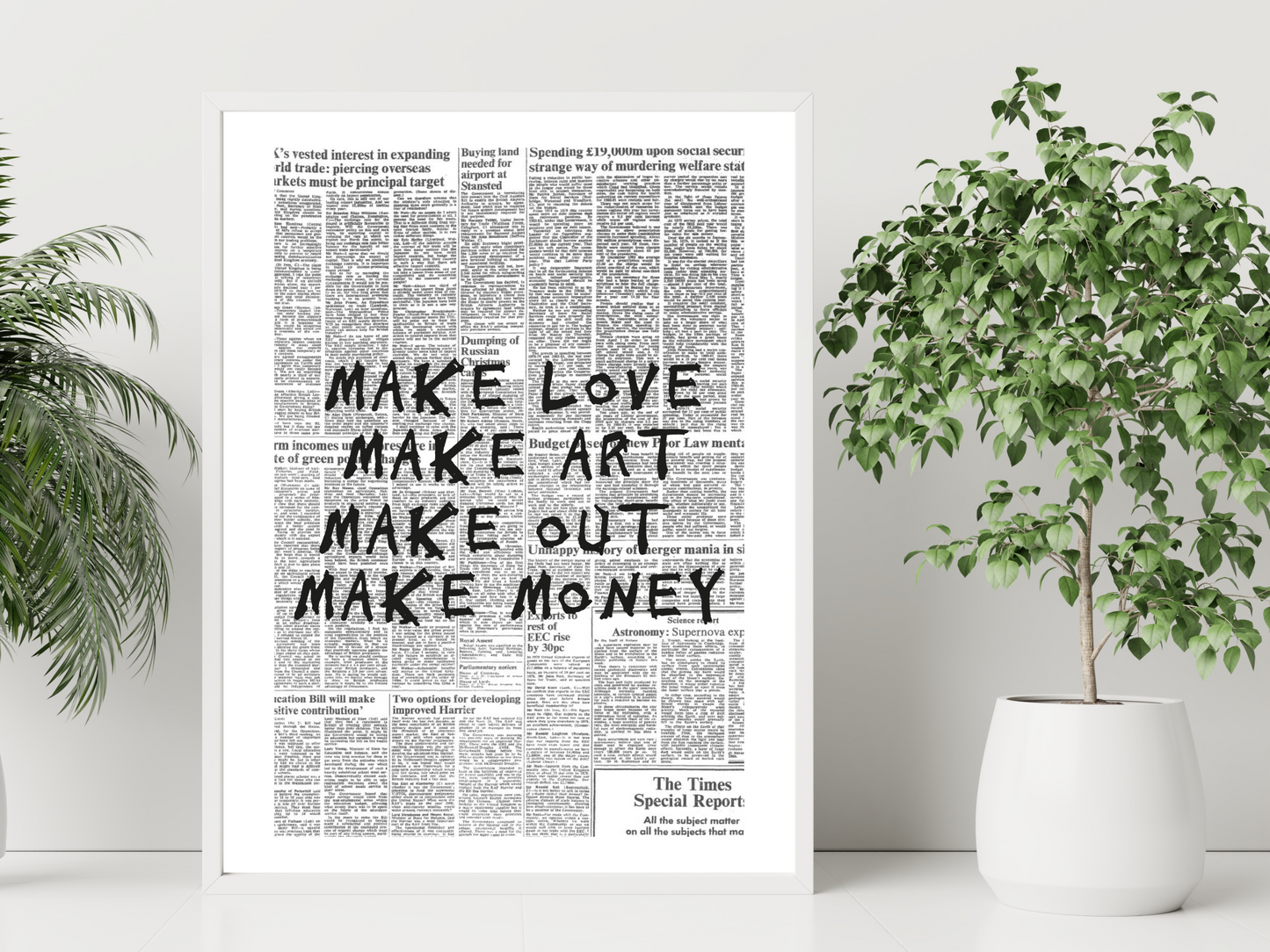 Make Money Poster Print | Funny Motivational Wall Art