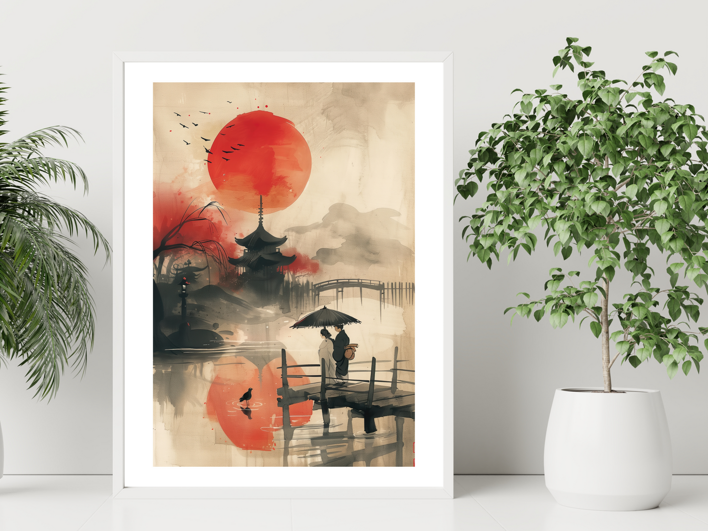 Japan Watercolour Print | Asian Landscape Poster