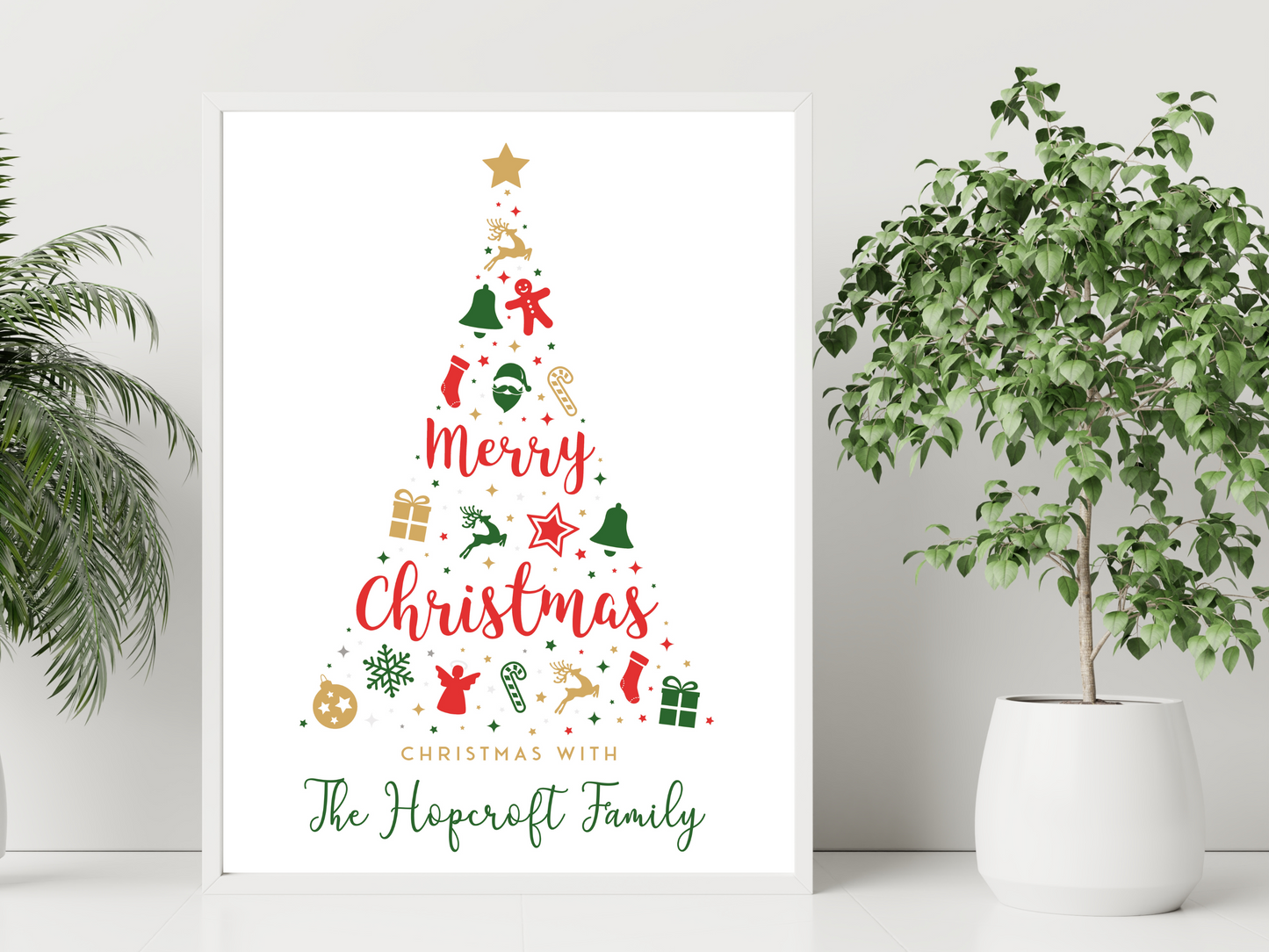 White Christmas Tree Personalised