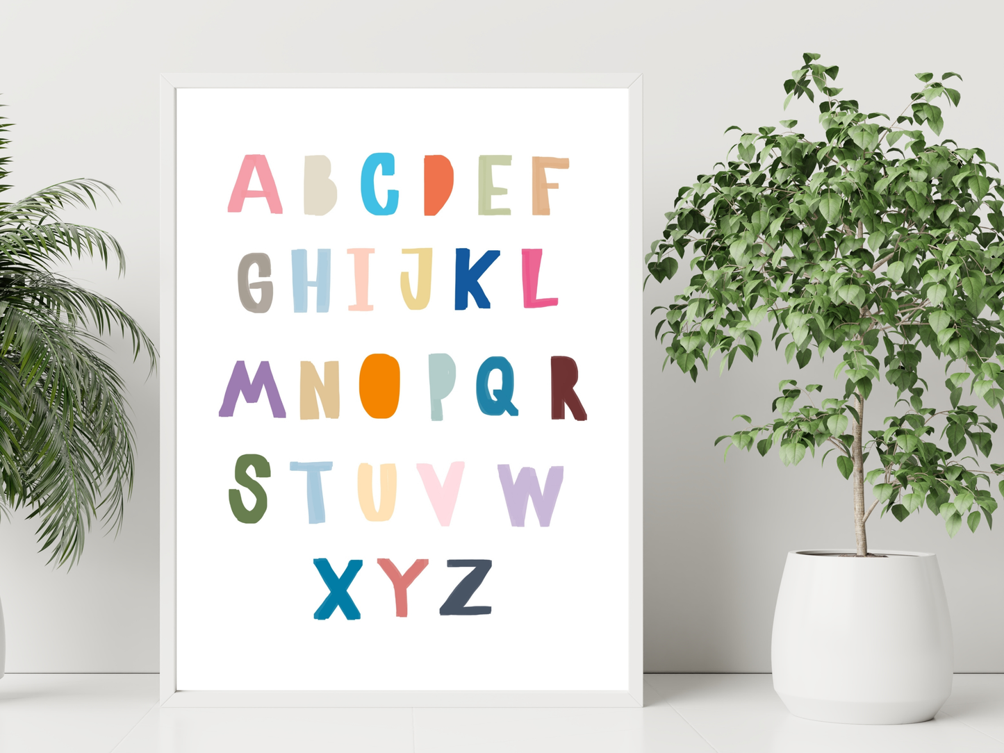 Multicolour Brush Alphabet