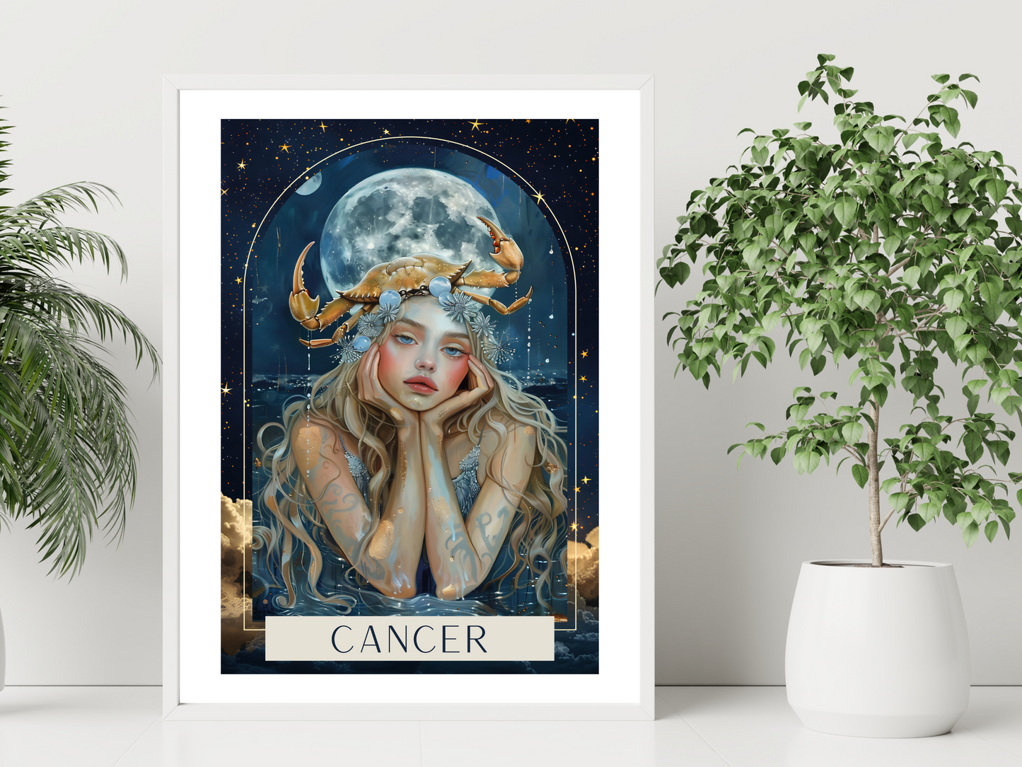 Cancer Zodiac Tarot Print | Astrology Poster