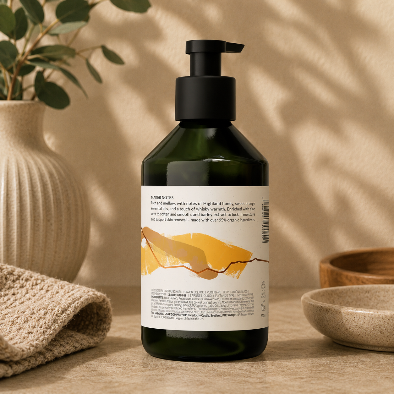 Whisky & Honey Hand Wash | Highland Soap Co. | 300ml