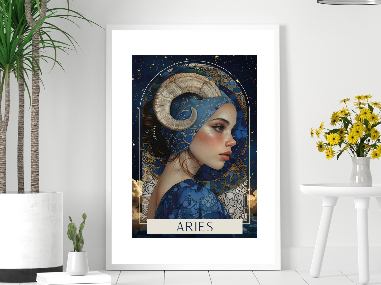 Aries Zodiac Tarot Print | Astrology Poster