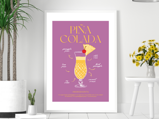 Pina Colada Purple Cocktail