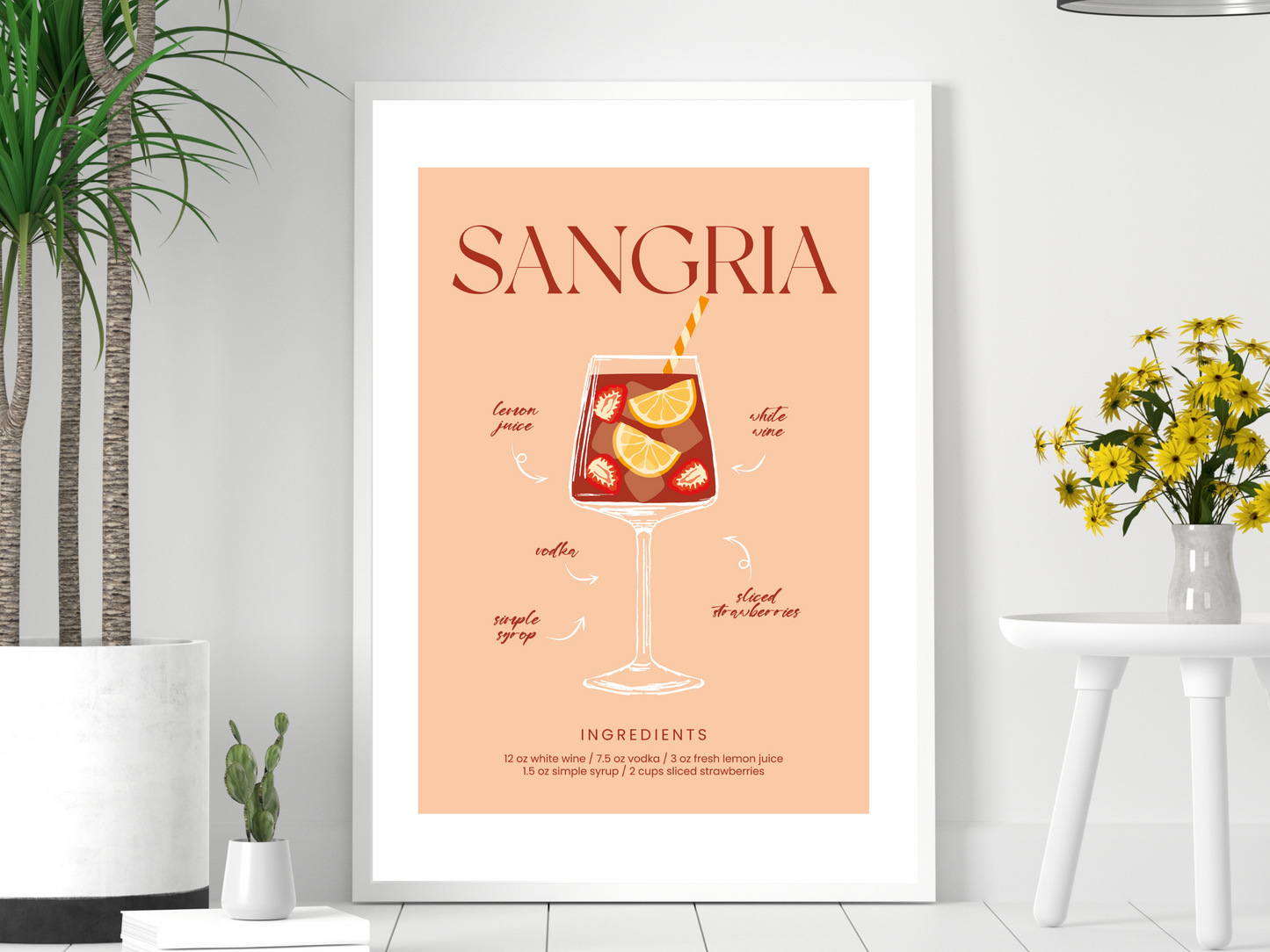 Sangria Peach Cocktail