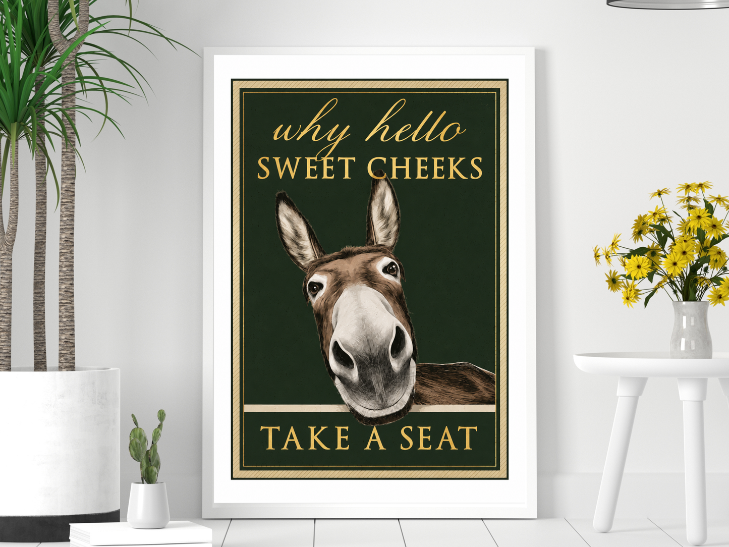 Sweet Cheeks Take A Seat Bathroom Print