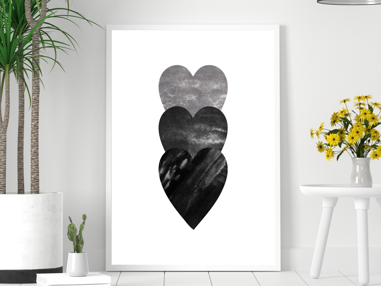 Noir Texture Hearts