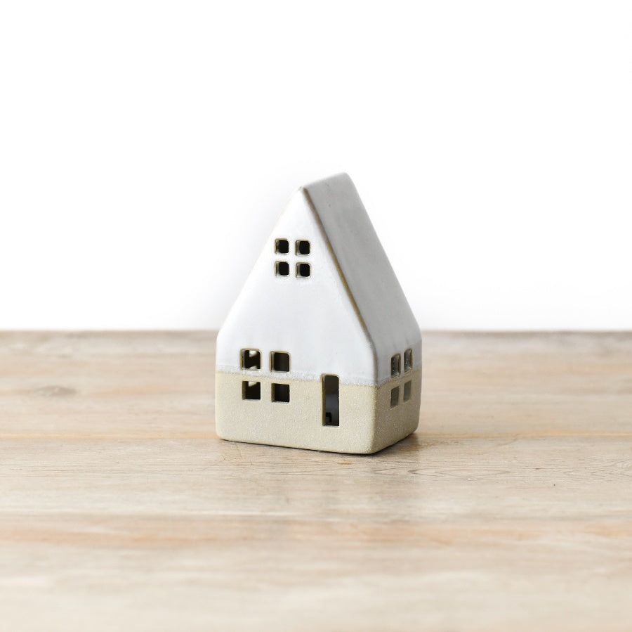 White Ceramic LED House
