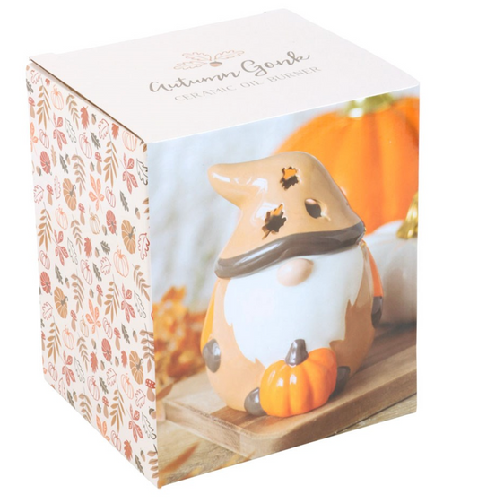 Autumn Gonk Wax/Oil Burner shown in its illustrated gift box