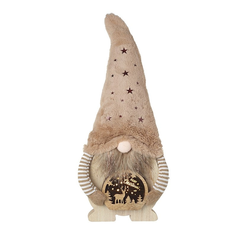 Light Up Christmas Gonk with Fur Star Hat (50cm)