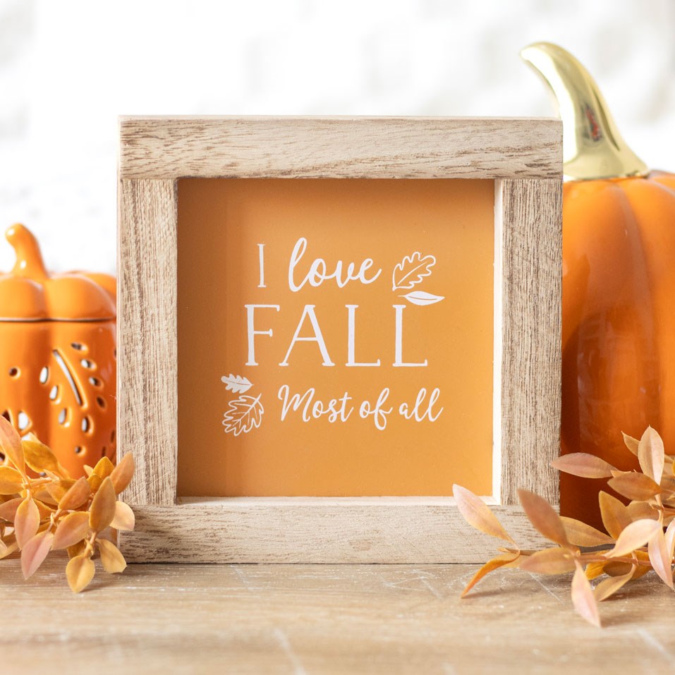 Love Fall Wooden Framed Sign