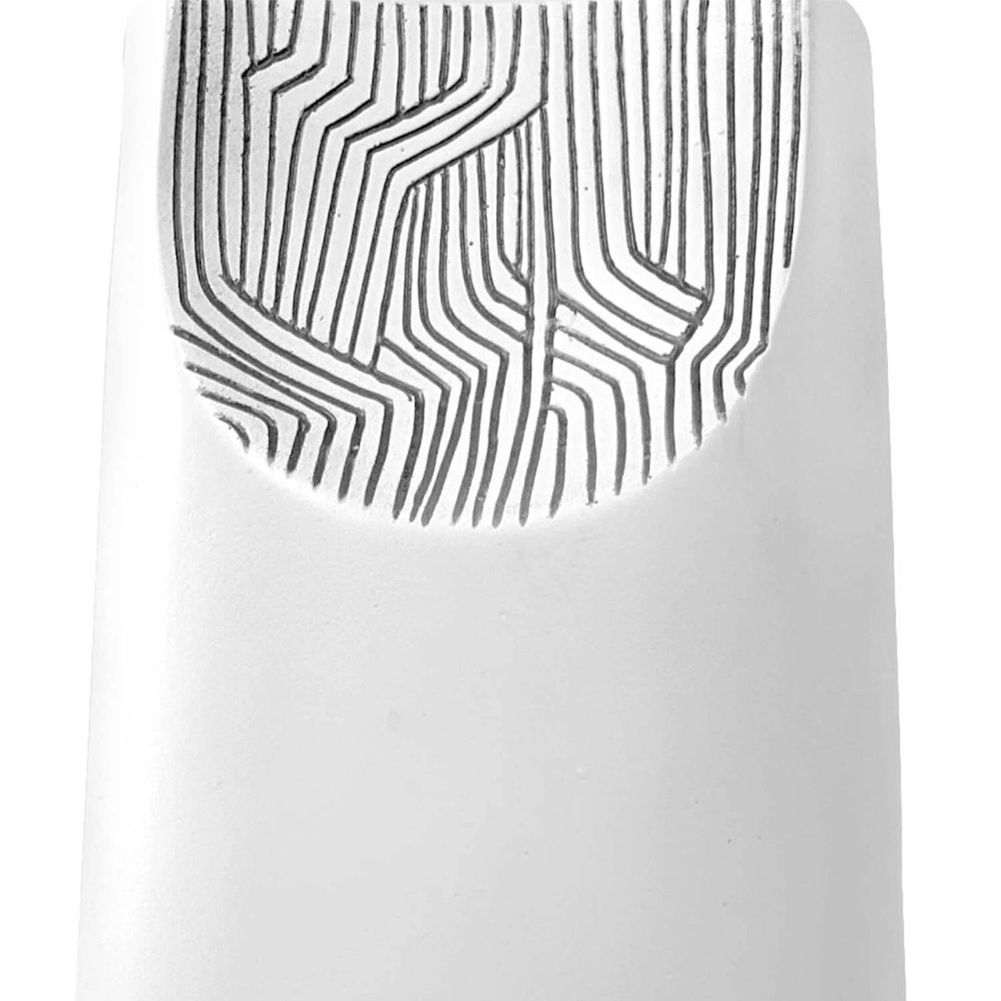 White & Grey Sculptured Vase
