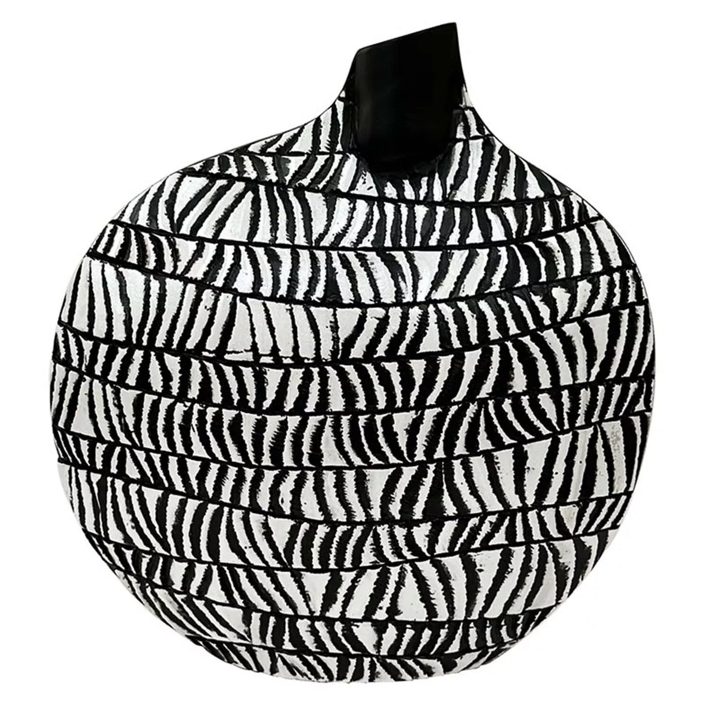 Black & White Patterned Vase - Small