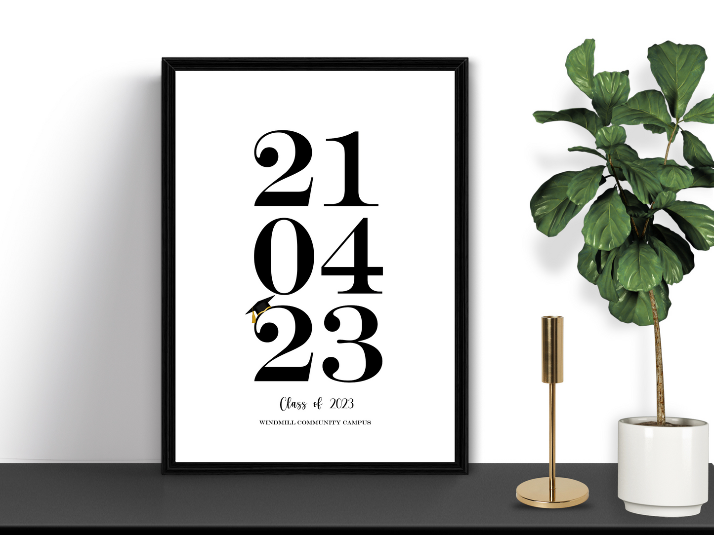 Personalised Graduation Date Print