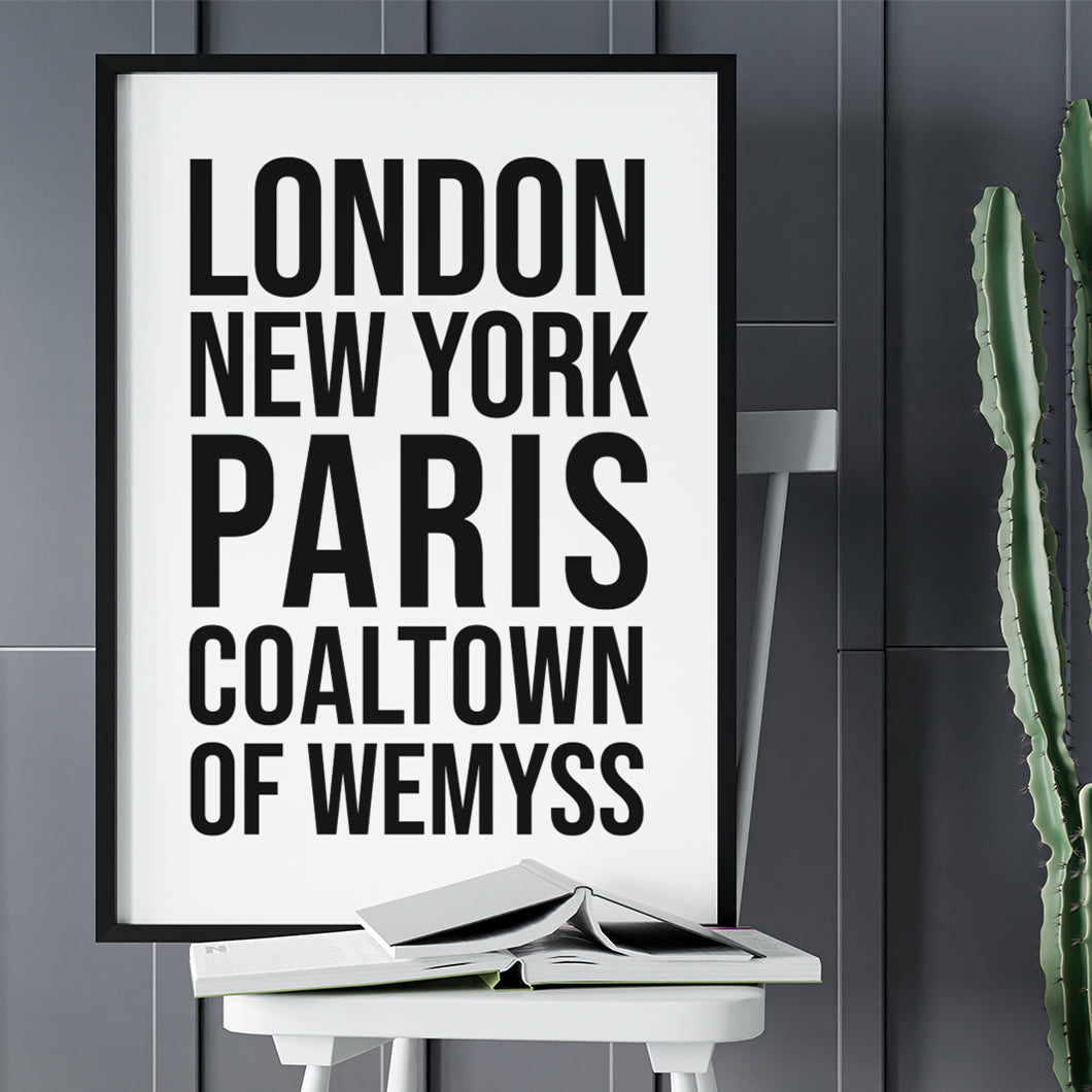 Coaltown of Wemyss Bold Print