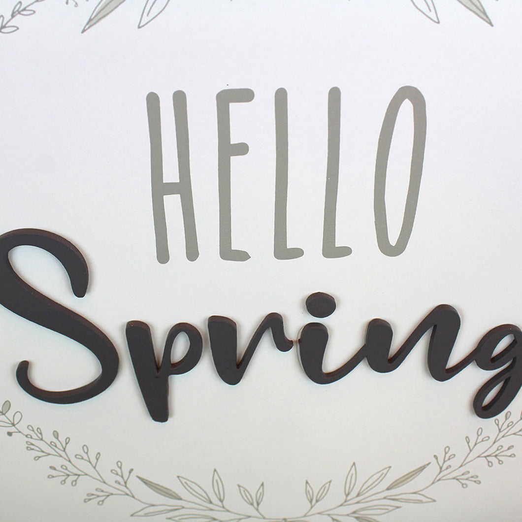 “Hello Spring” Wooden Sign
