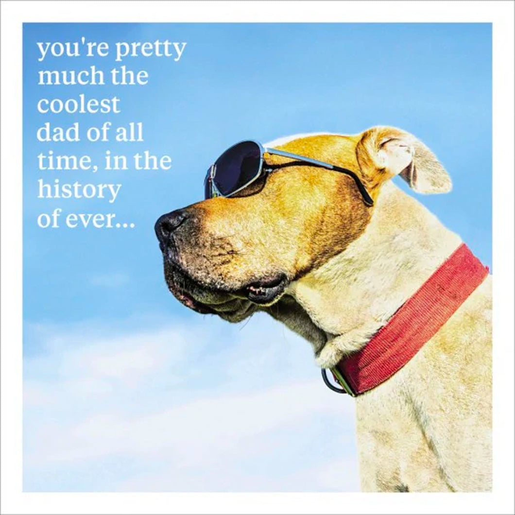 Coolest Dad Of All Time Dog Card