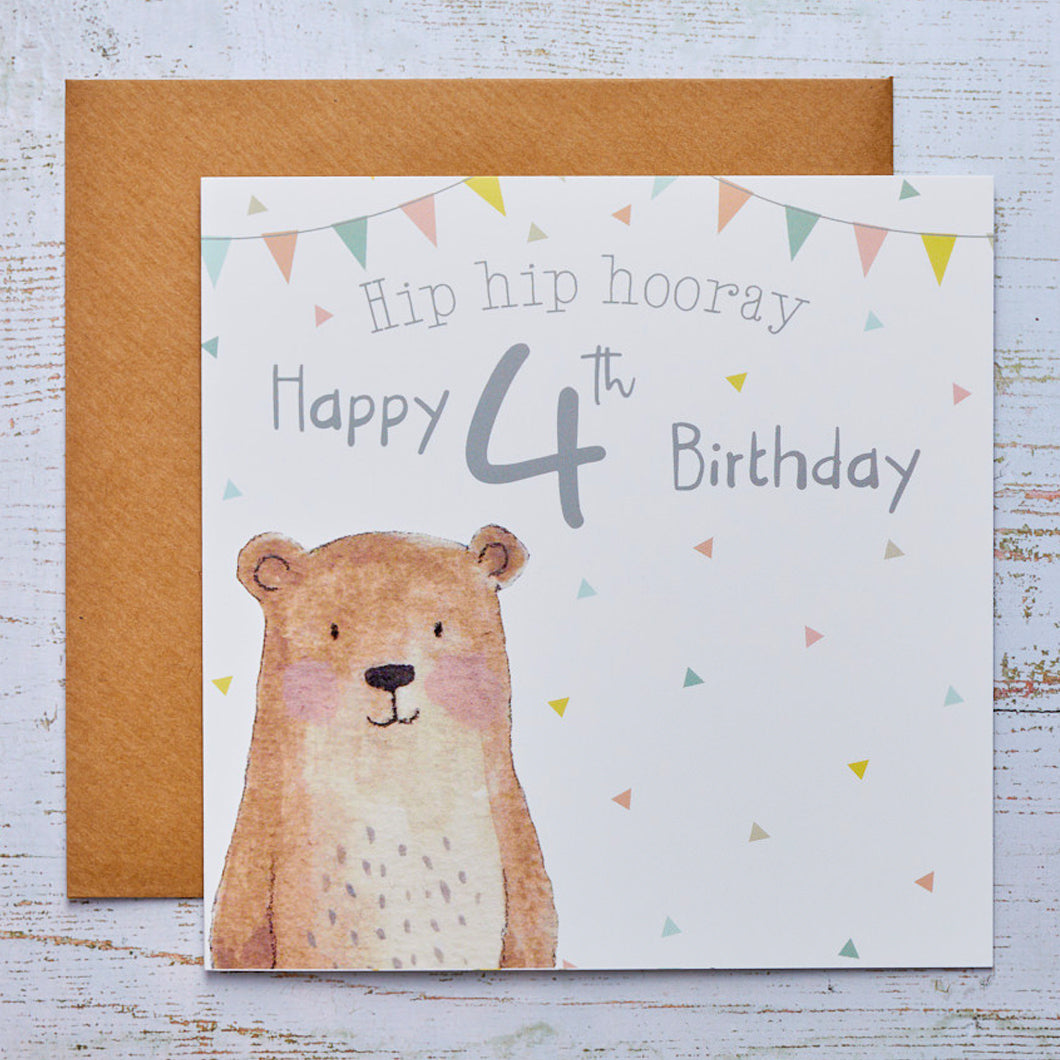 Happy 4th Birthday Card