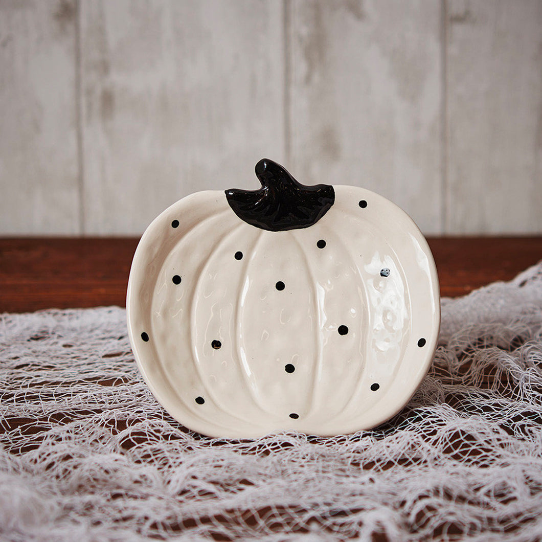 Dotty Pumpkin Plate