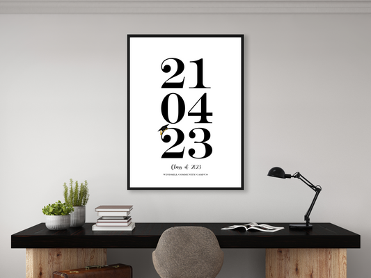 Personalised Graduation Date Print