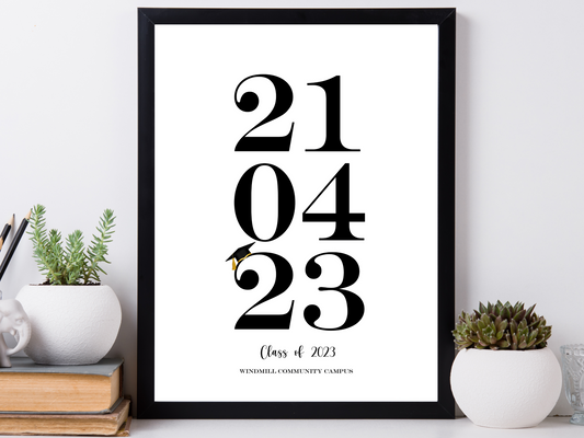 Personalised Graduation Date Print