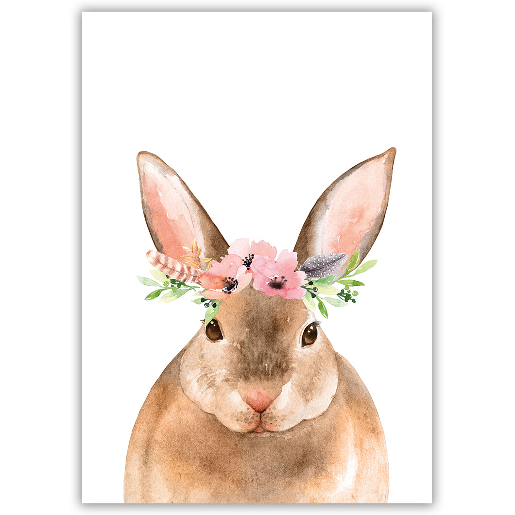 Floral Woodland Rabbit