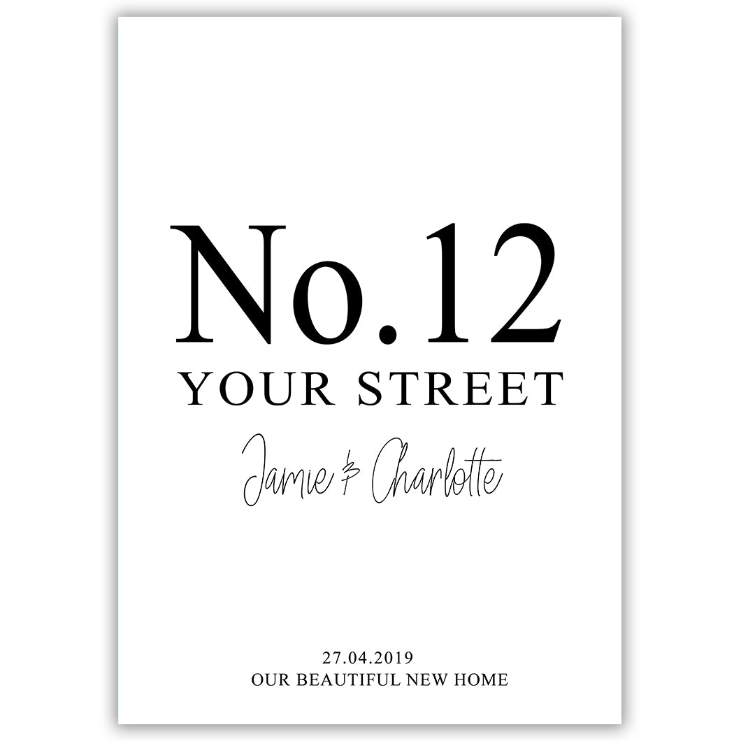 Home Address Personalised Print