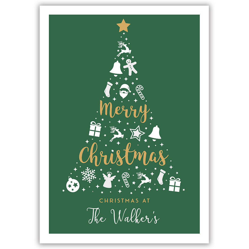 Green Christmas Tree Personalised