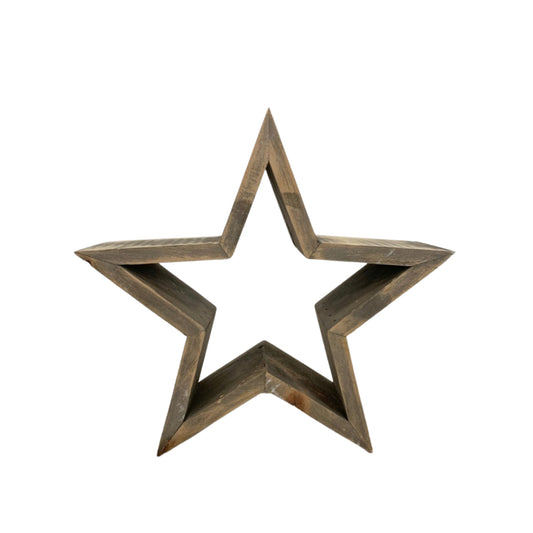 Rustic Wooden Star, 23cm