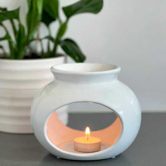 Sofia Ceramic Wax Burner - White or Grey