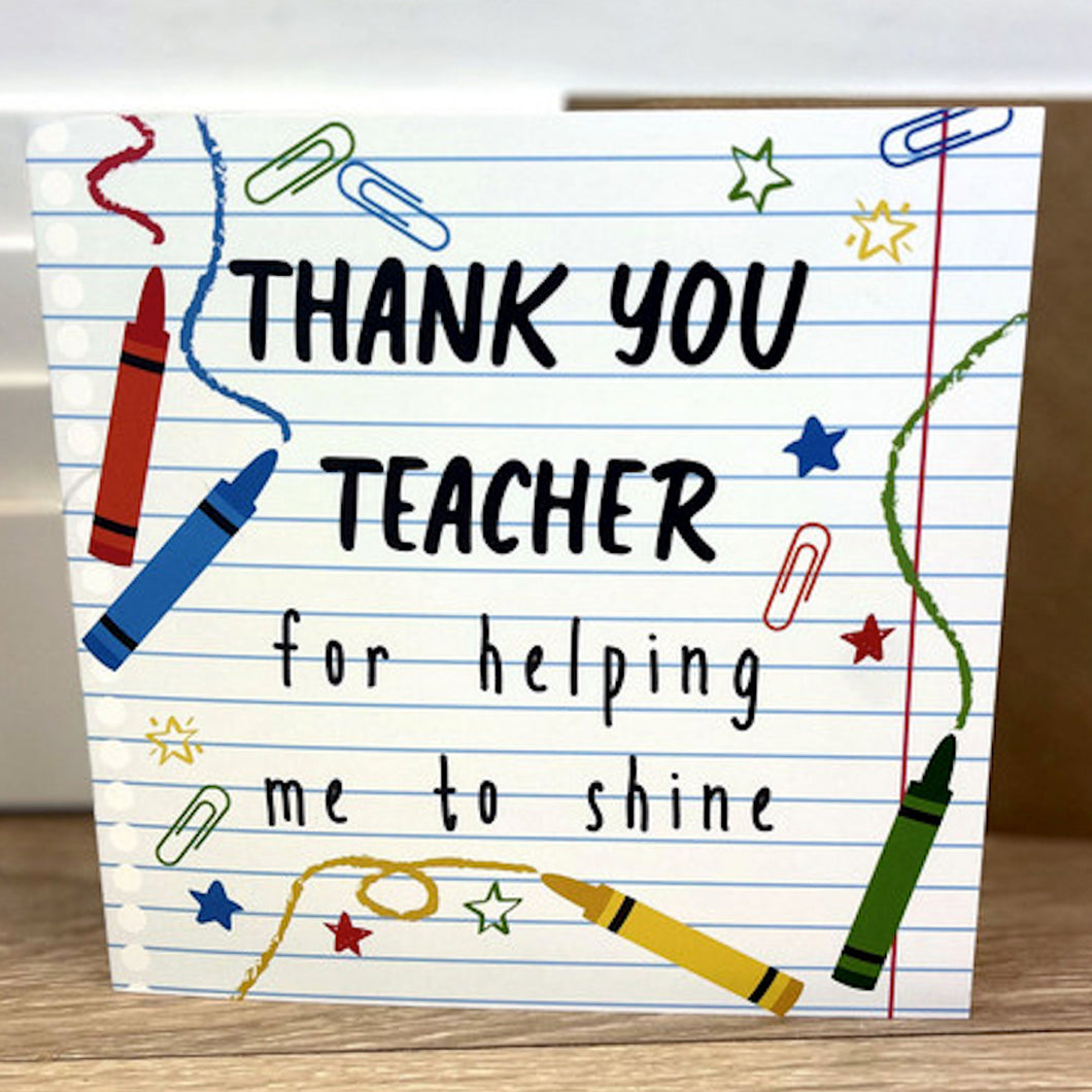Teacher Thank You Card