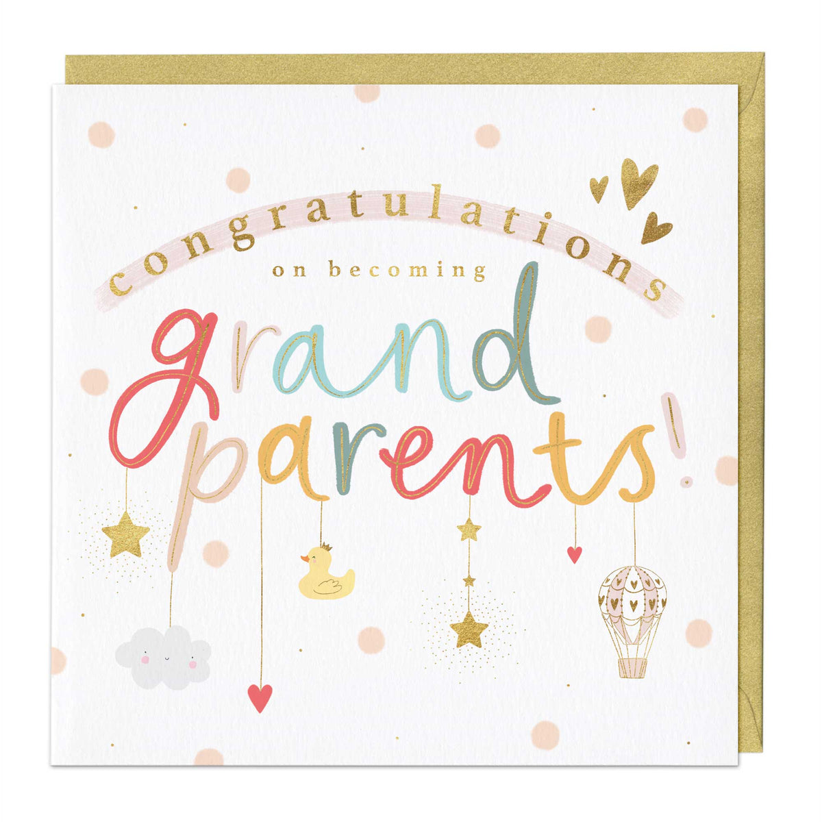 Grandparents Baby Mobile Congratulations Card