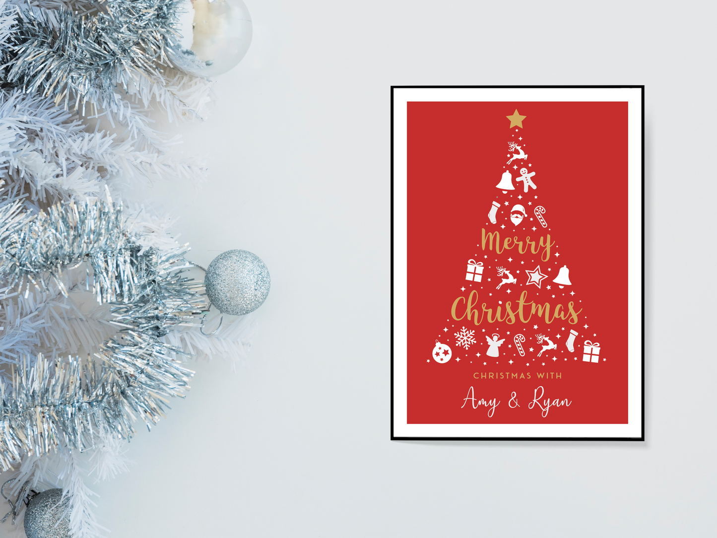 Red Christmas Tree Personalised