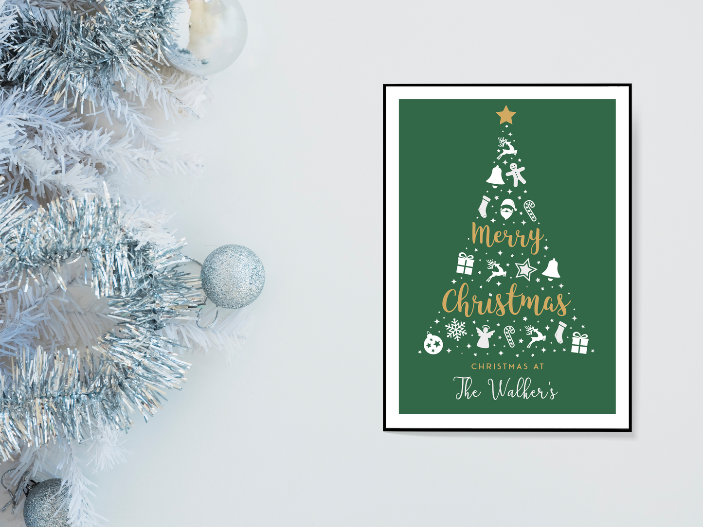 Green Christmas Tree Personalised