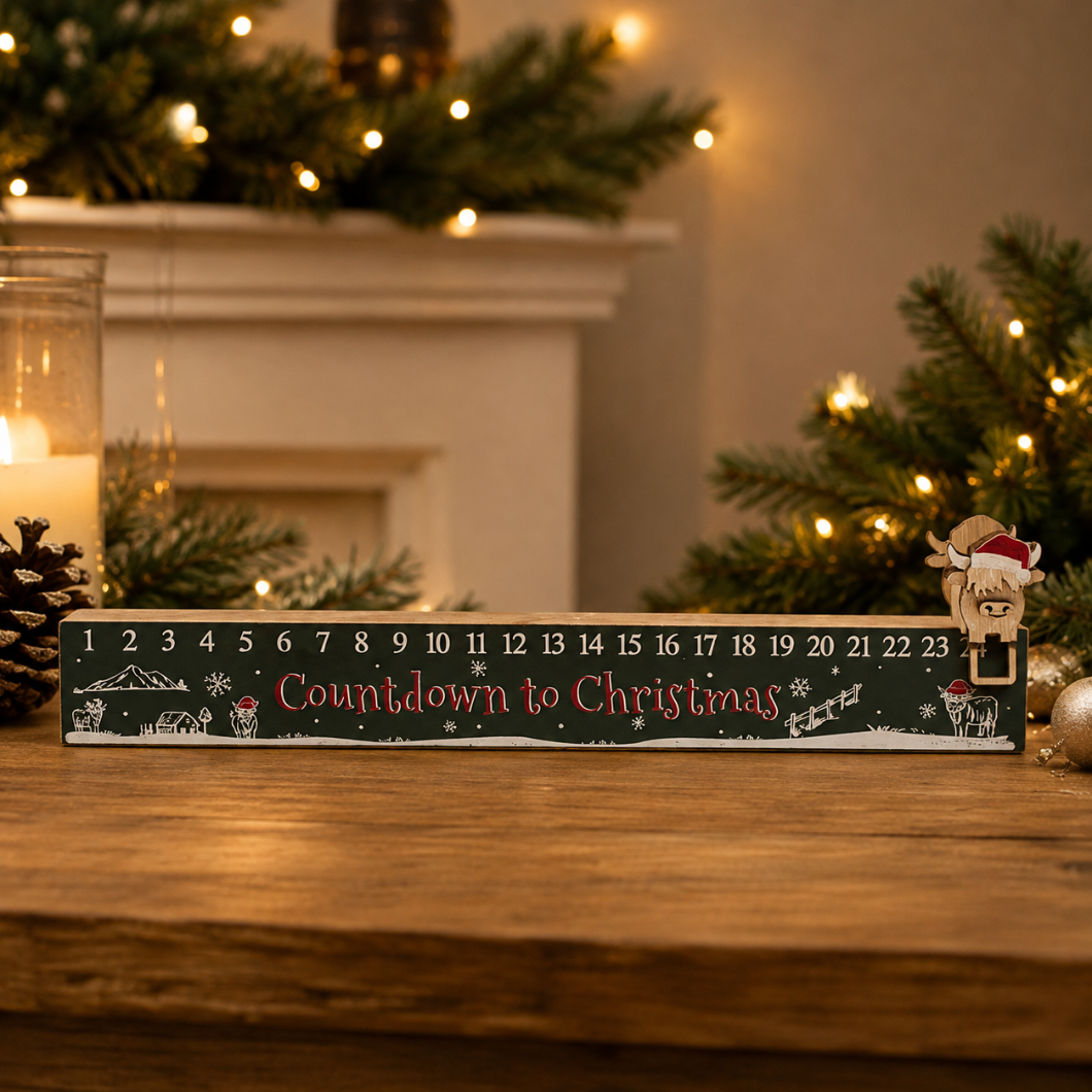 Christmas Highland Cow Countdown