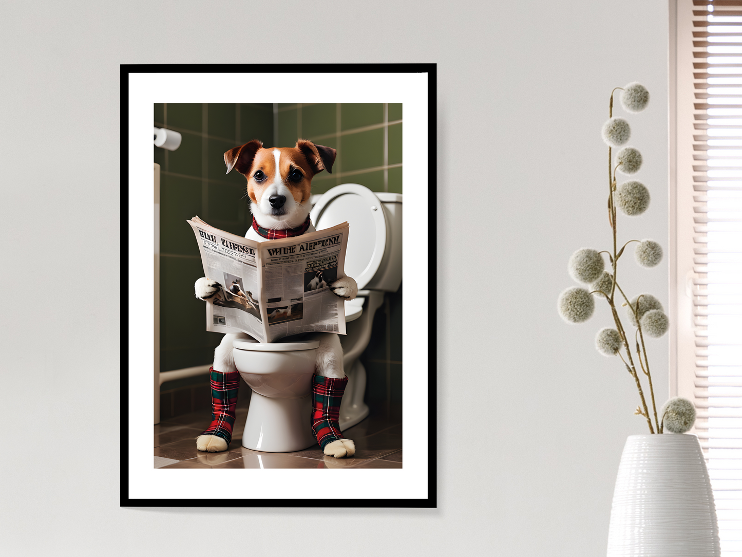 Jack Russell on Toilet