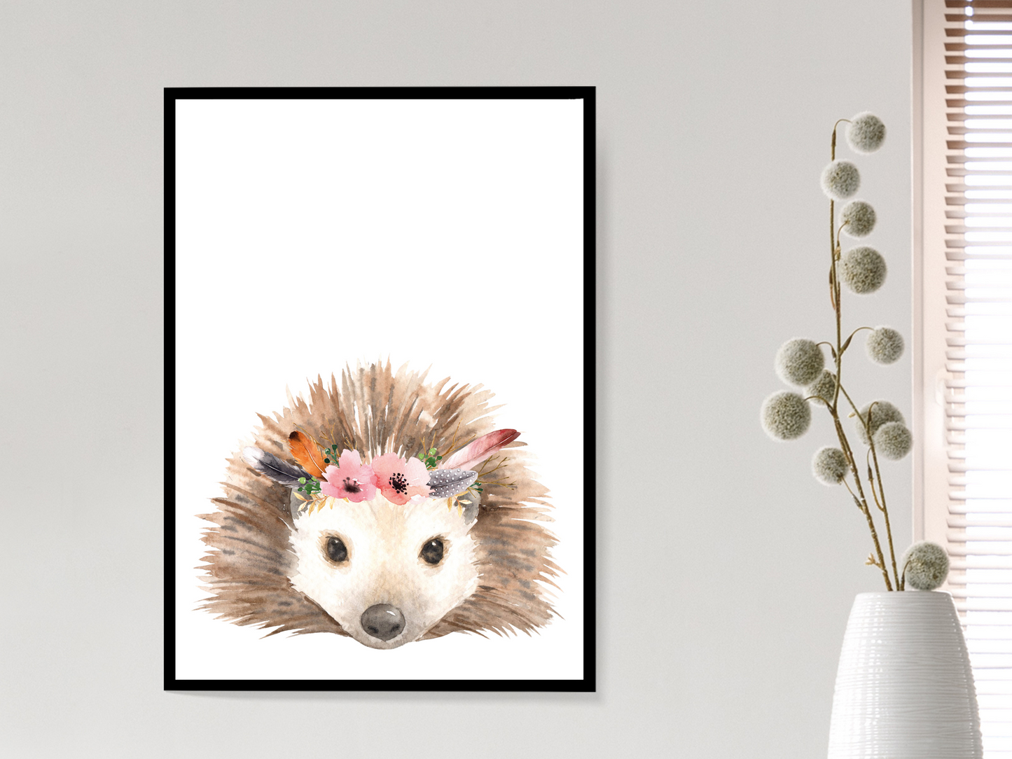 Floral Woodland Hedgehog