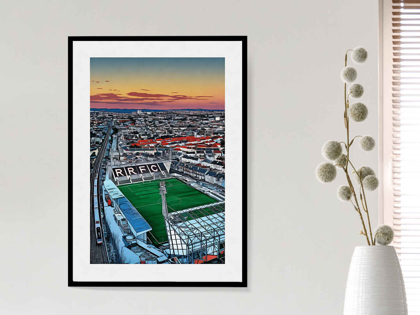 RRFC Starks Park - Railway Line Cartoon